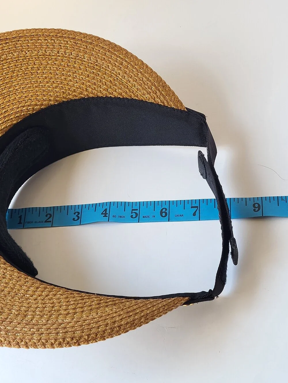 Eric Javits Champ Visor Squishee Straw Sun Visor Hat UPF 50+ Adjustable OS - Picture 12 of 13